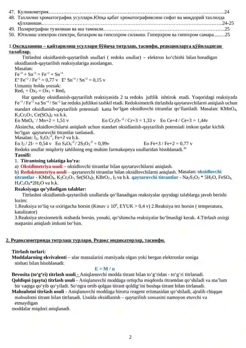 Оксидланиш – қайтарилиш усуллари 2