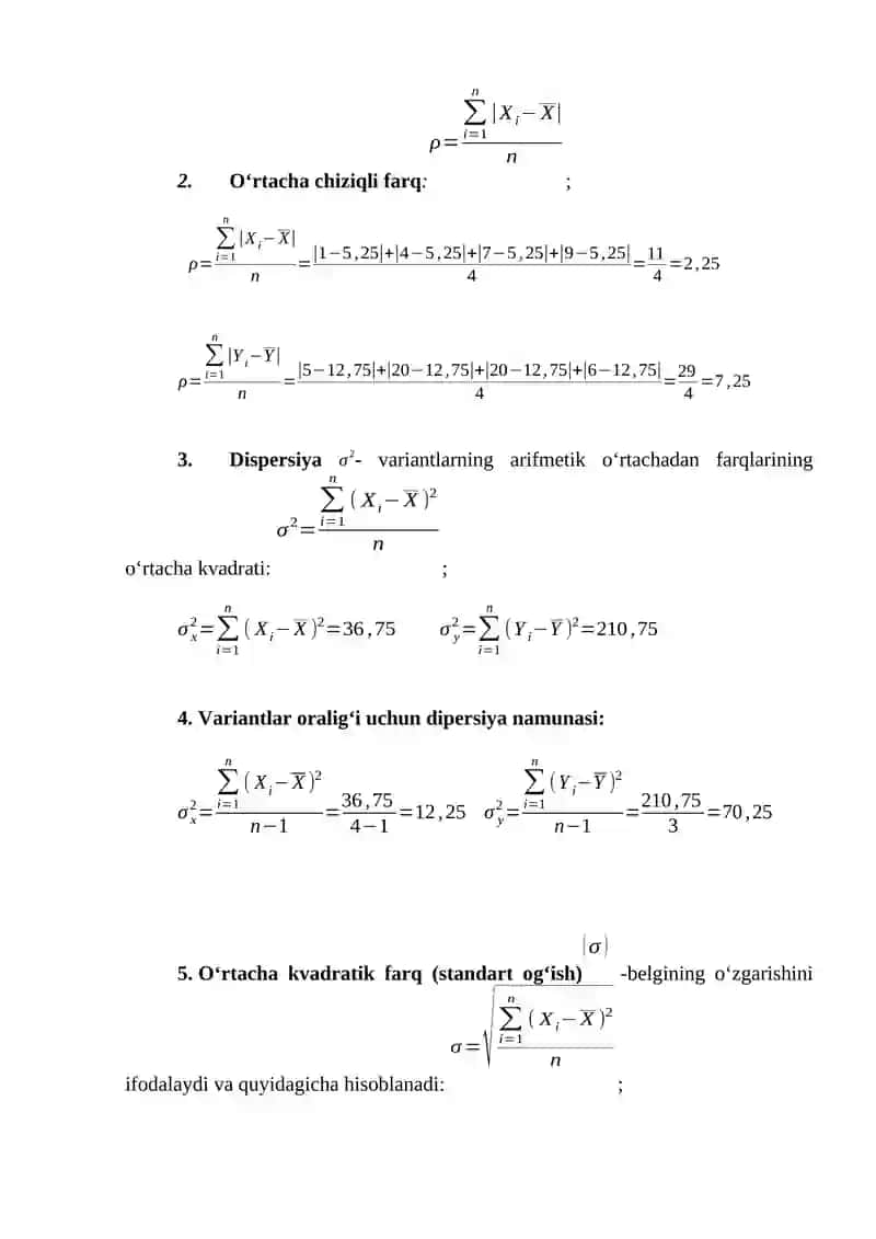 EKONOMETRIKADA EHTIMOLLAR NAZARIYASI VA MATEMATIK STATISTIKA 2
