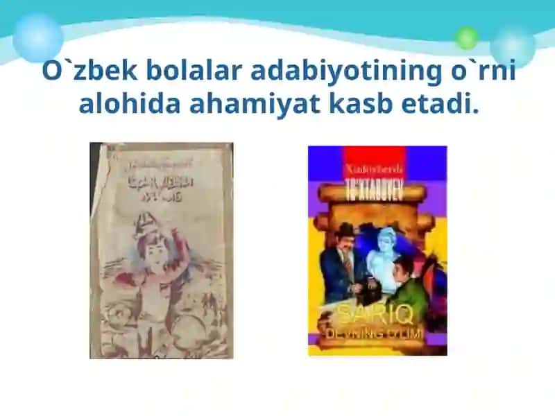 O`zbek bolalar adabiyoti 2