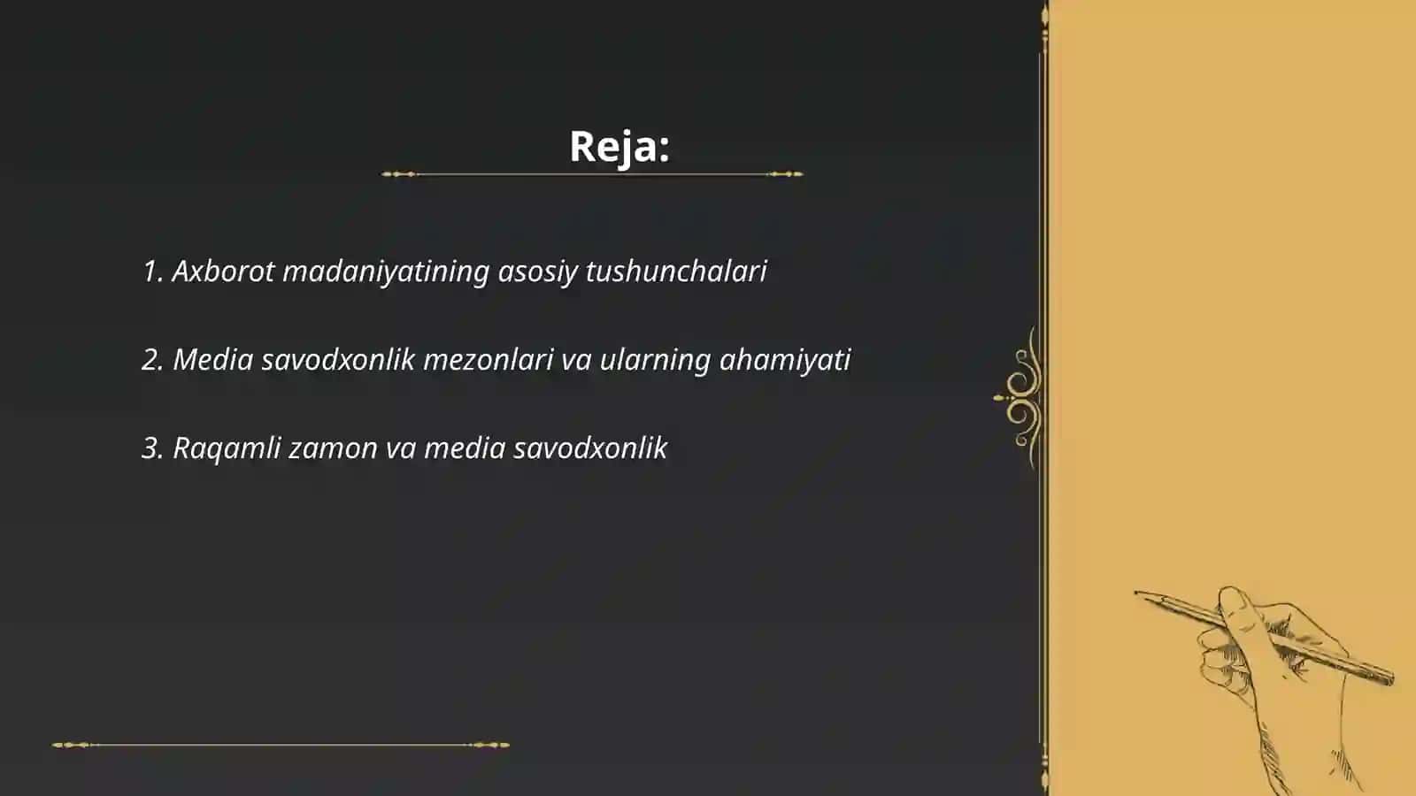 Media savodxonlik va axborot madaniyati faning predmenti va jamiyat taraqqiyotidagi o‘rni 2