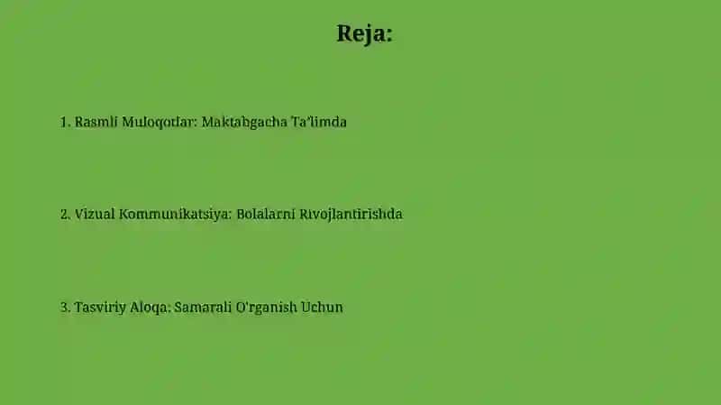 Rasmli Muloqotlar: Maktabgacha Ta’limda 2