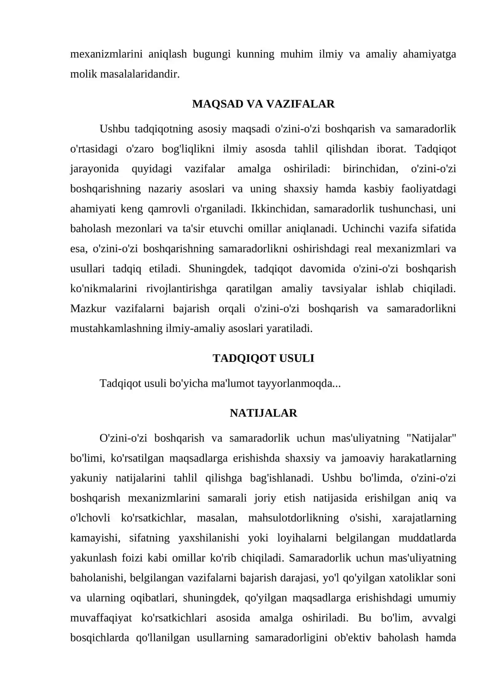 ÓZIN-ÓZI BASQARIW HÁM ÓNIMLILIK USHIN JUWAPKERSHILIK 2