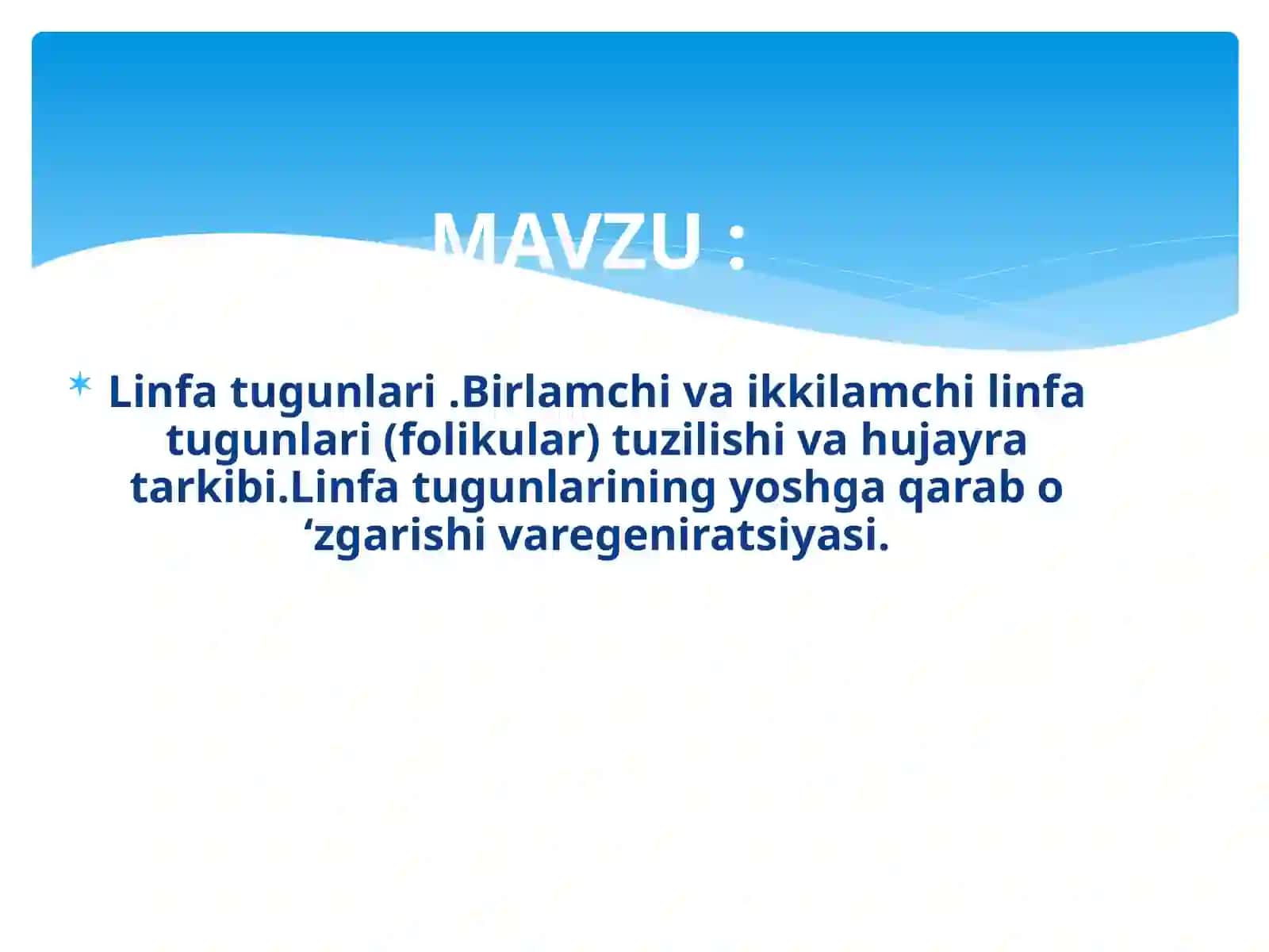TTATFDAVOLASH ISHI-1 FAKULTETI101-B GURUH TALABASI XAMROYEVA GULXAYONING GISTOLOGIYA FANIDAN MUSTAQIL ISHI 2