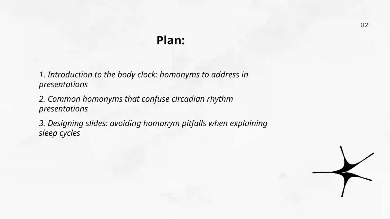 Body clock. Homonyms. Presentation 2