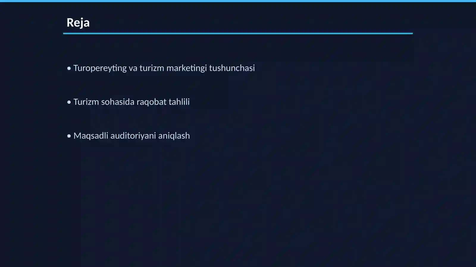 Turopereytingda marketing masalalari 2