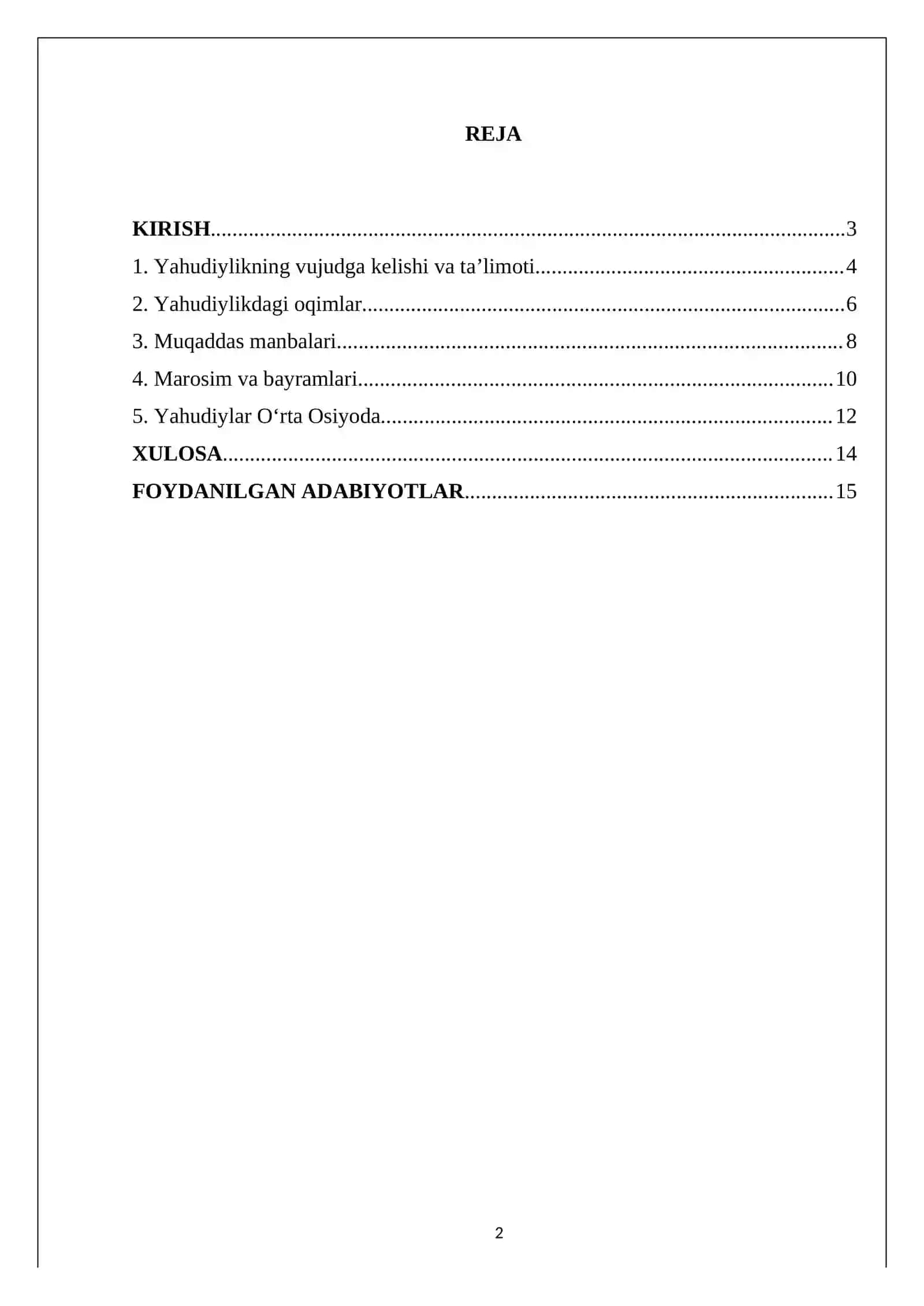 Yaxudiylik dini ta'limoti 2