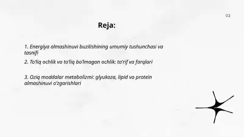 Energiya almashinuvi buzilishi 2