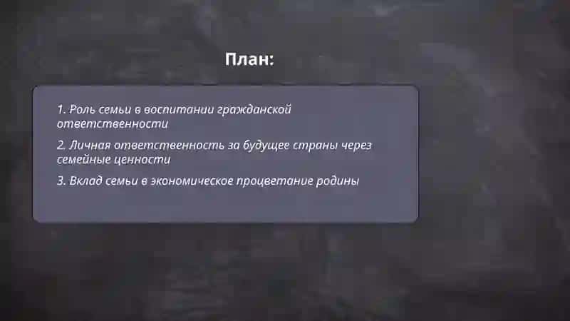 Я тоже несу ответственность за процветание родины семья основная ячейка обтнства 2