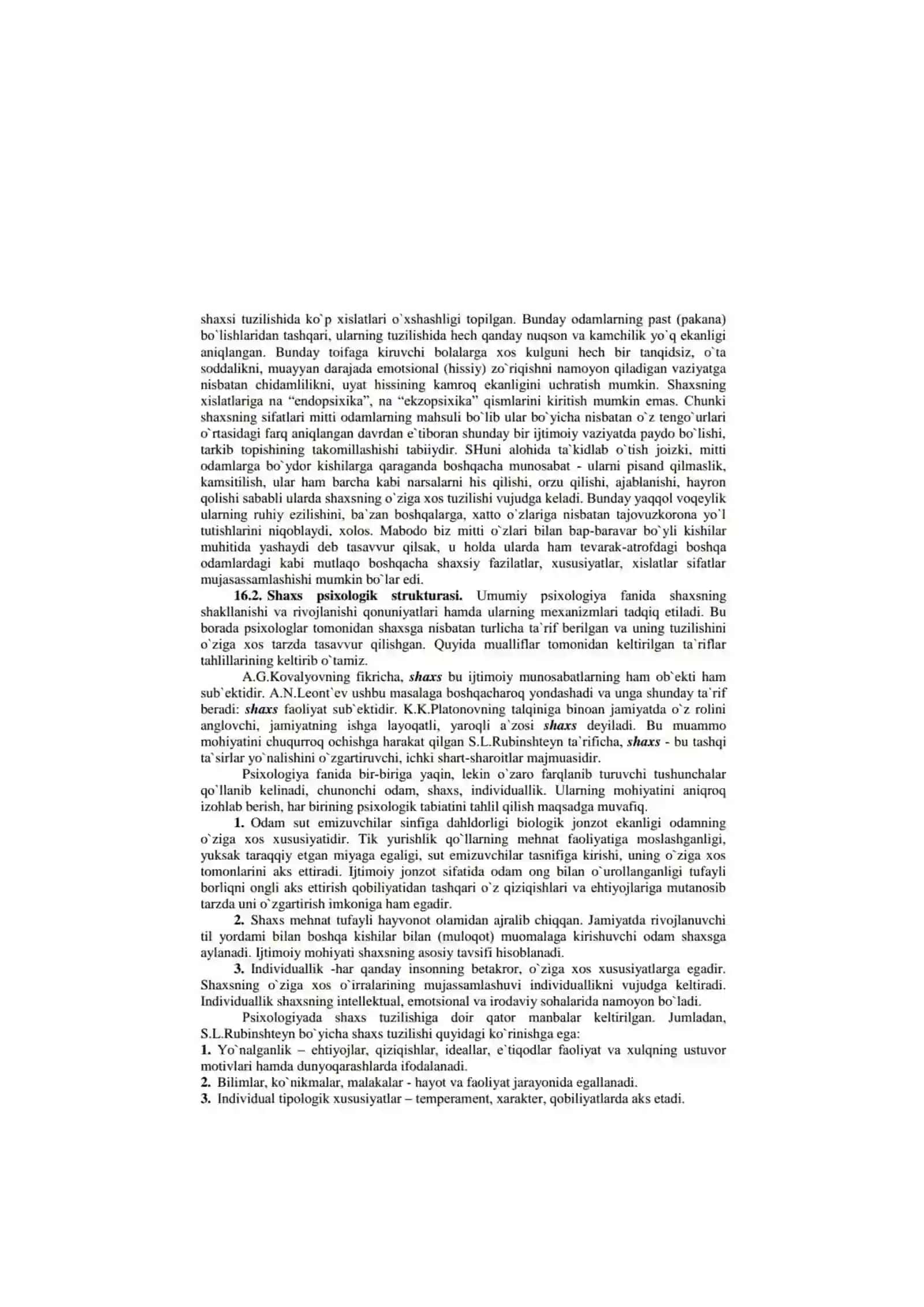 Psixologiyada shaxsni o’rganish nazariyasi 2