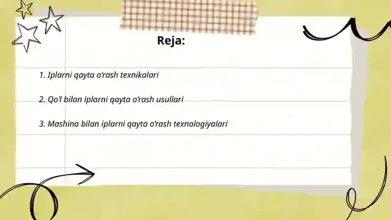 Iplarni qayta o‘rash 2