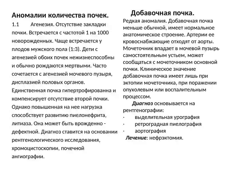 Аномалии количества почек 2