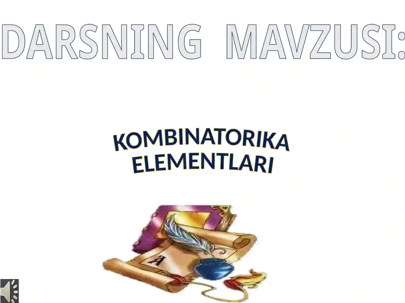 KOMBINATORIKA ELEMENTLARI 2