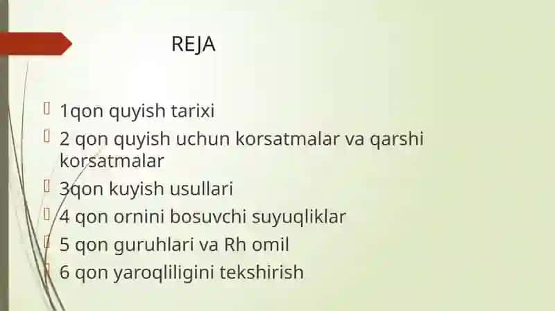 Qon Va qon Ornini Bosadigan Suyuqliklar 2