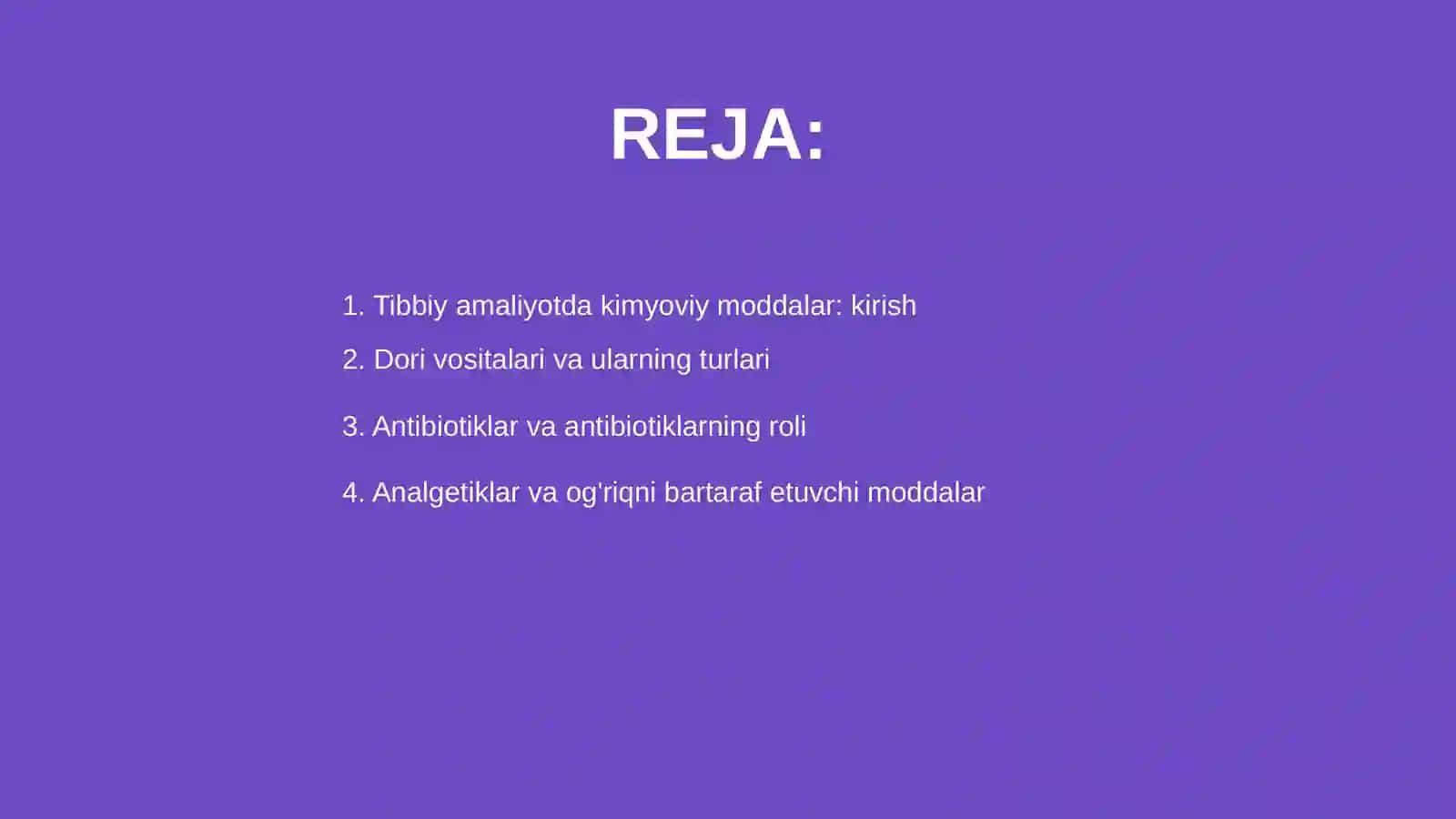 Tibbiy amaliyotda kimyoviy moddalar 2