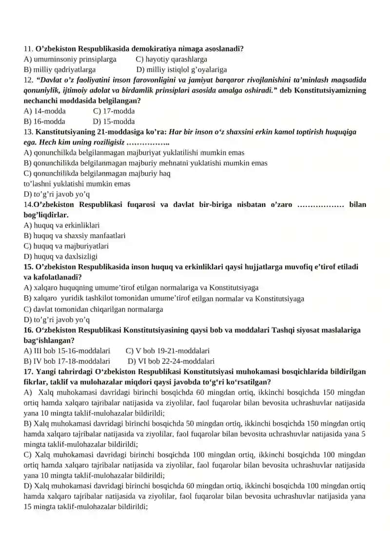 Yangi tahrirdagi O‘zbekiston Respublikasining Konstitutsiyasi 2