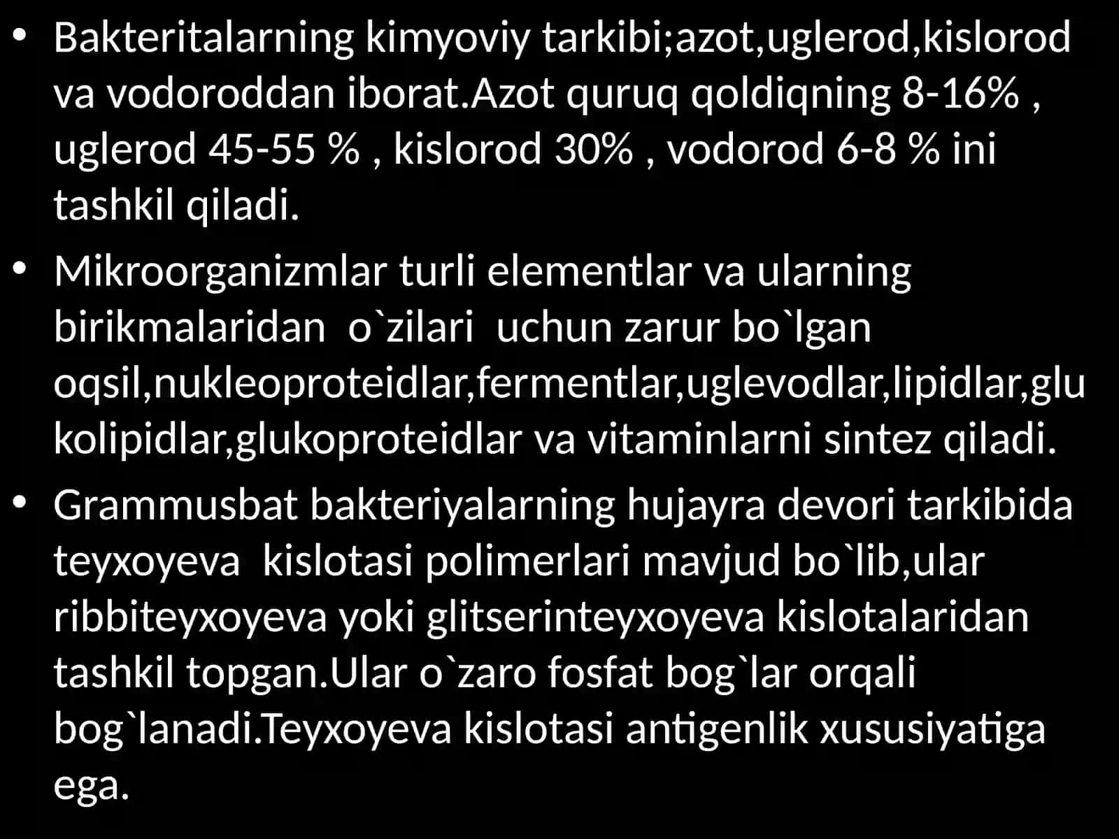 Mikroorganizmlar fiziologiyasi. O'sish va ko'payishi. Oziq muhitlar. Mikroorganizmlarni o'stirish prinsiplari 2