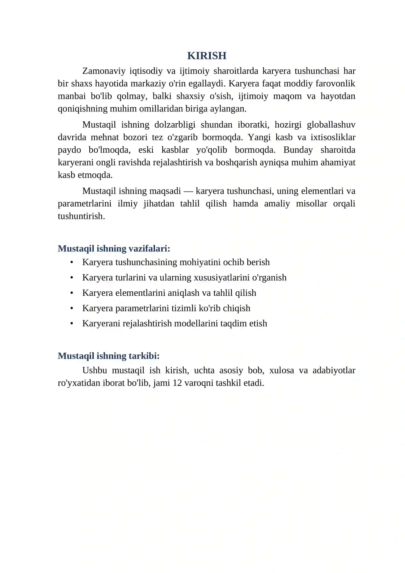 KARYERA HAQIDA TUSHUNCHA 2