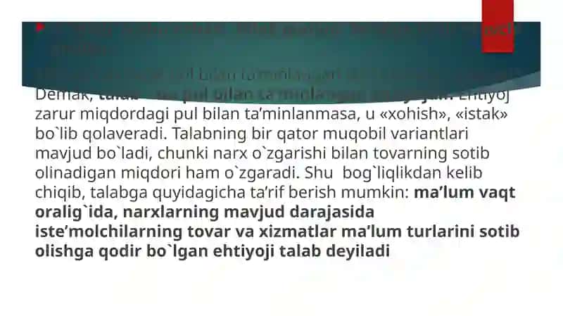 Talab va Taklif Nazariyasi 2