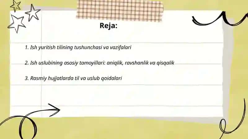 Ish yuritish tili va uslubi 2