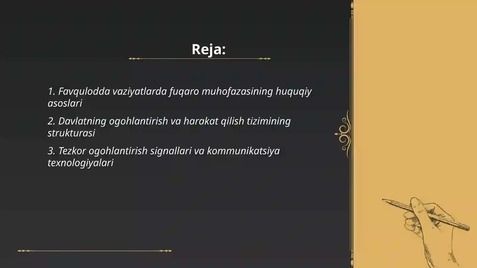 Favquloda vaziyatlarda fuqari muhofazasining vazifalari 2