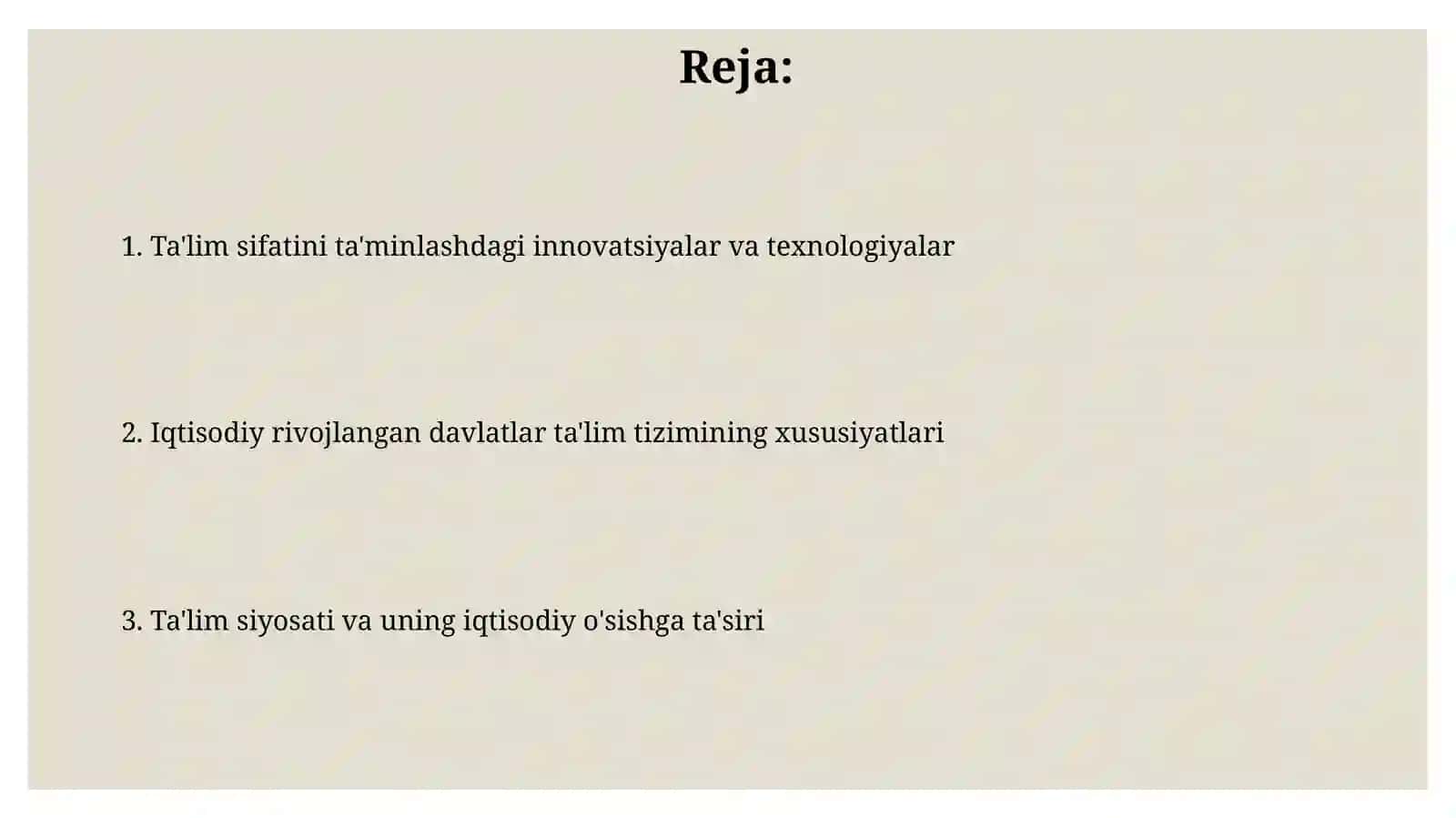 Iqtisodiy rivojlangan mamlakatlar ta'lim tizimi 2