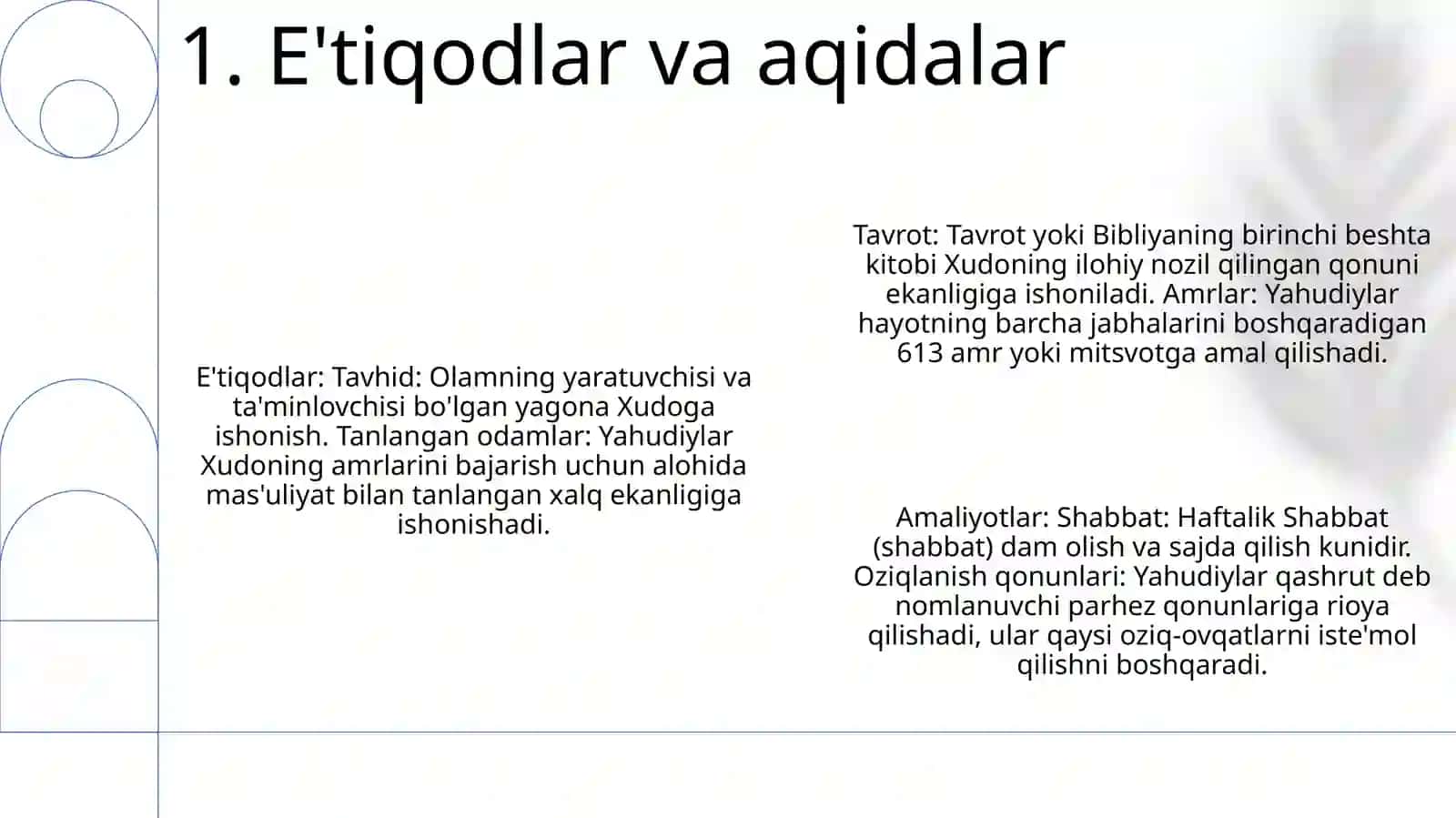 Yahudiylik TaʼLimoti Anana Va Marosimlari 2