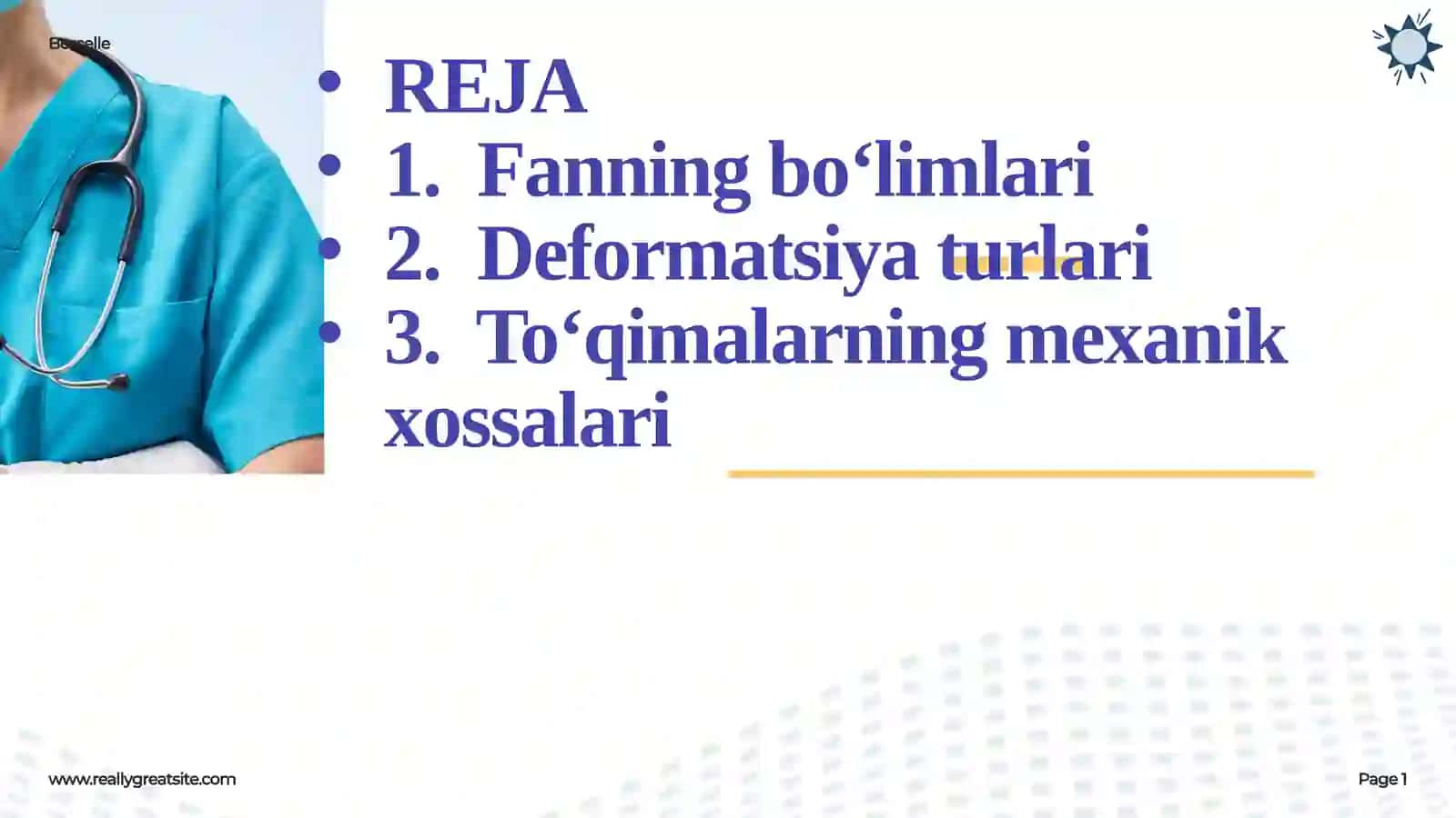 Tibbiy va biologik fizika faniga kirish. Qattiq jismlar va biologik to'qimalarning mexanik xossalari 2