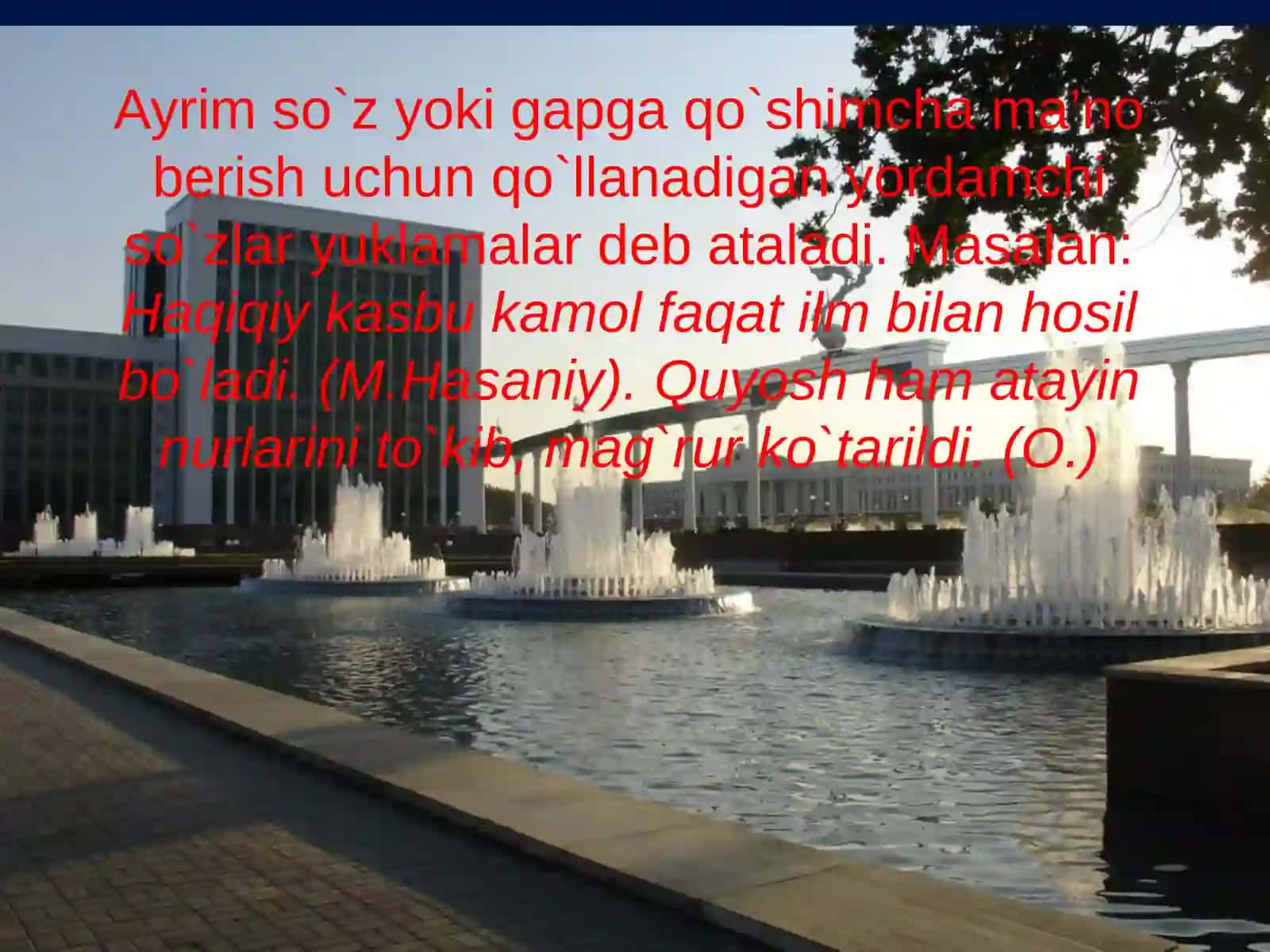 4-sinf Ona tili Yuklamalar va ularning grammatik xususiyatlari dars ishlanma 2
