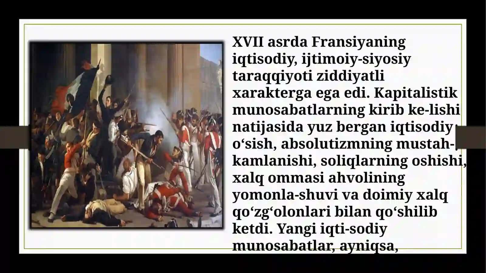 FRANSIYADAMUTLAQMONARXIYA. BUYUK FRANSUZ BURJUA INQILOBI 2