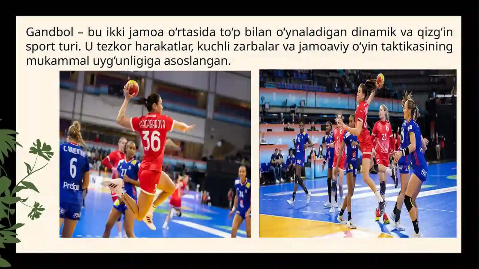 Gandbolda tayyorgarlik(Jismoniy tayyorgarlik,maxsus, texnik-taktik tayyorgarlik) turlari va tavsifi 2