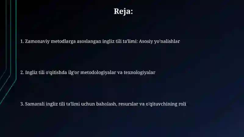 Ingliz tilini o'qitishni zamonaviy metodlar asosida rivojlantirish 2