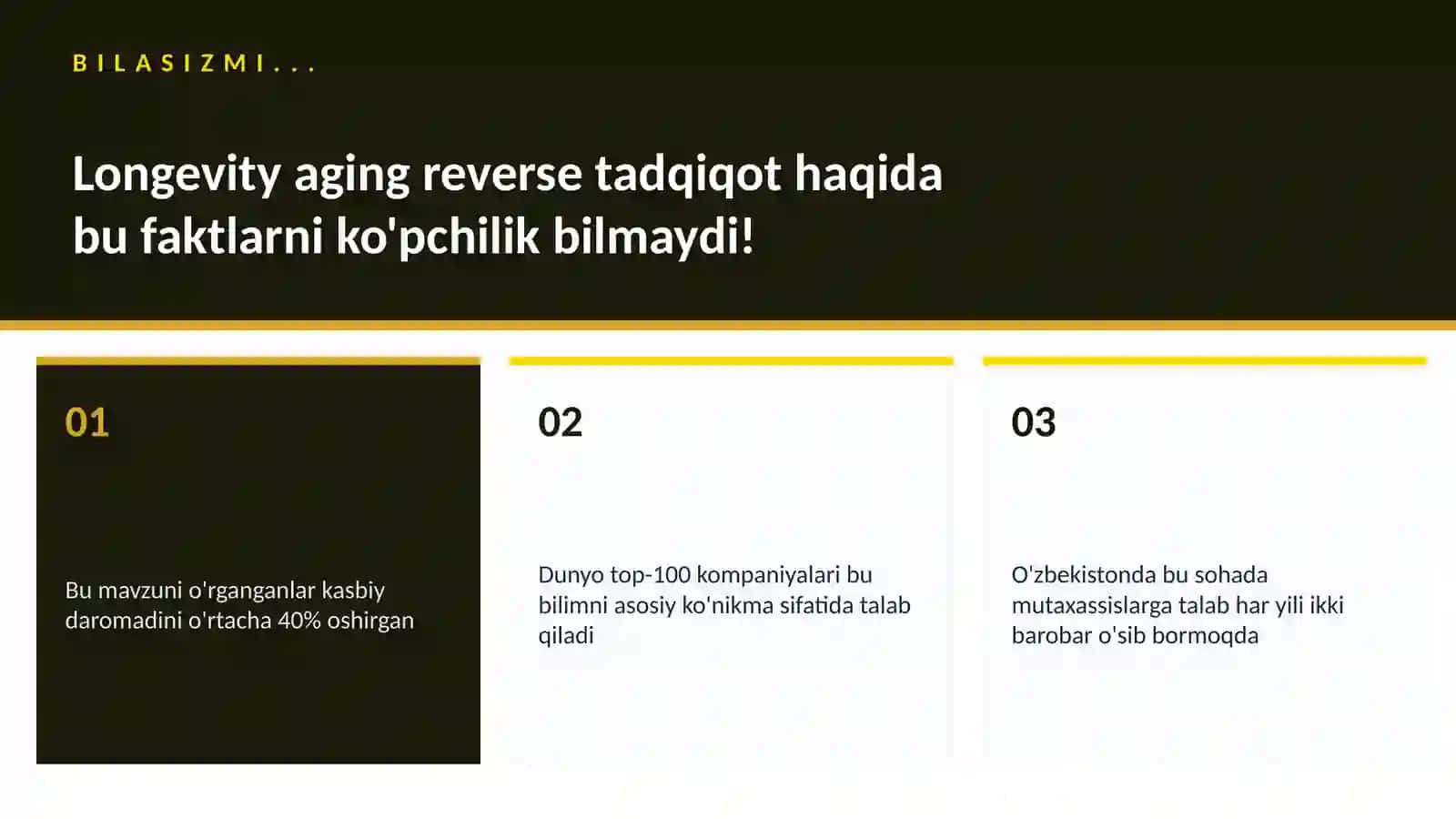 Longevity aging reverse tadqiqot 2