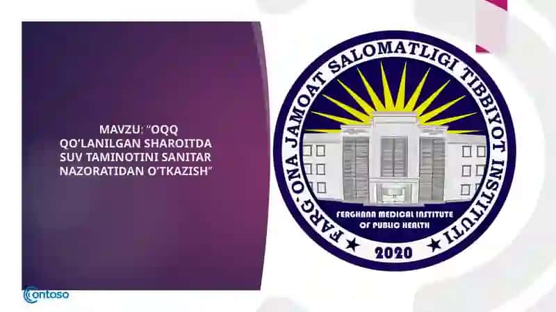OQQ QO’LANILGAN SHAROITDA SUV TAMINOTINI SANITAR NAZORATIDAN O’TKAZISH 2