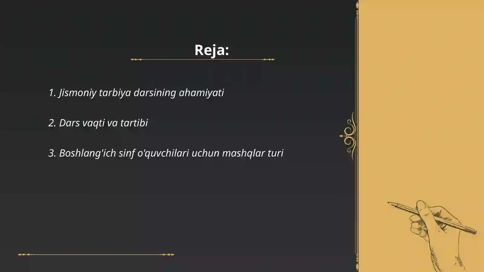 Jismoniy Tarbiya Darsi 2