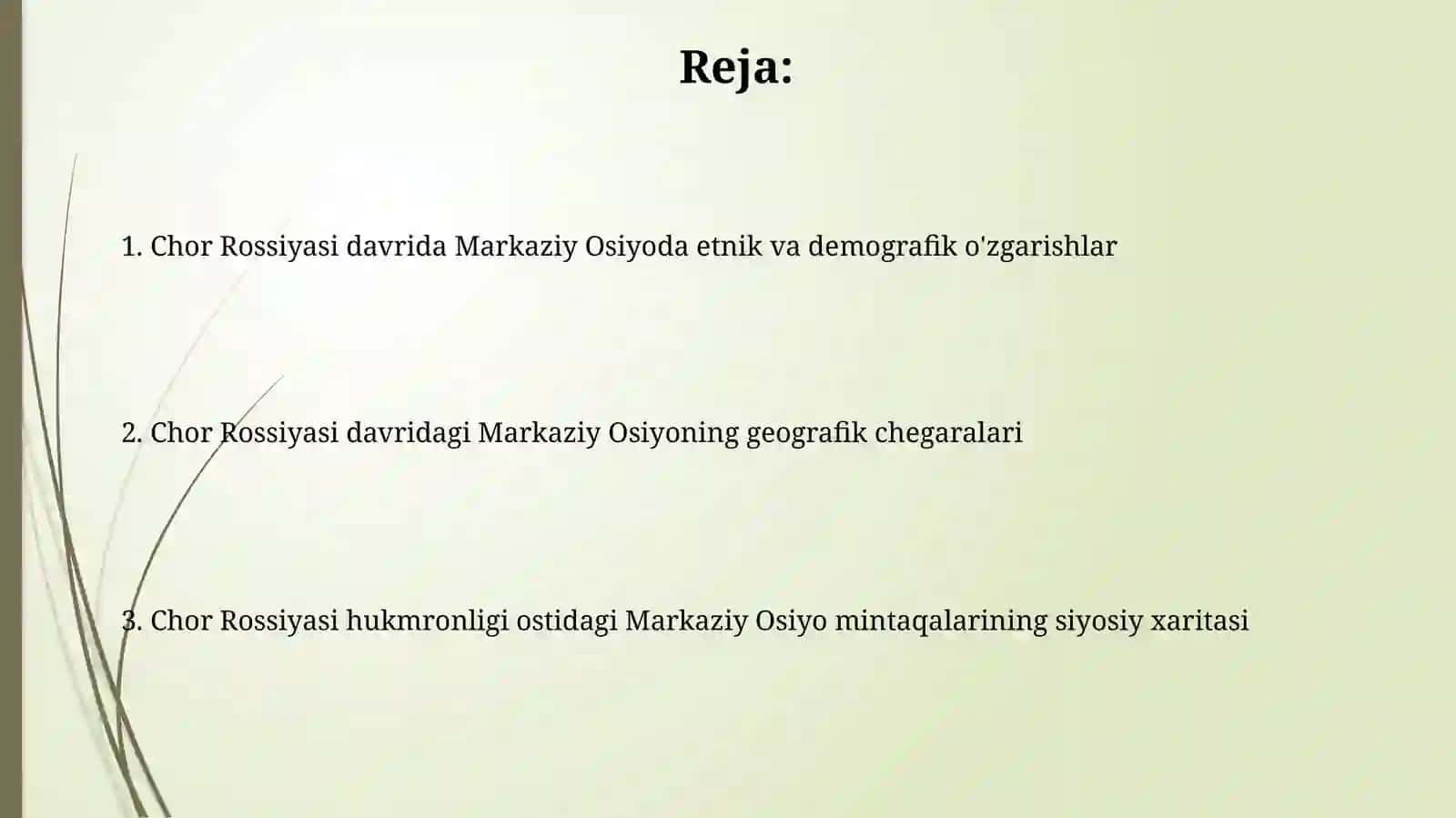 Chor Rassiyasi davrida Markaziy Osiyoning tarixiy geografiyasi 2