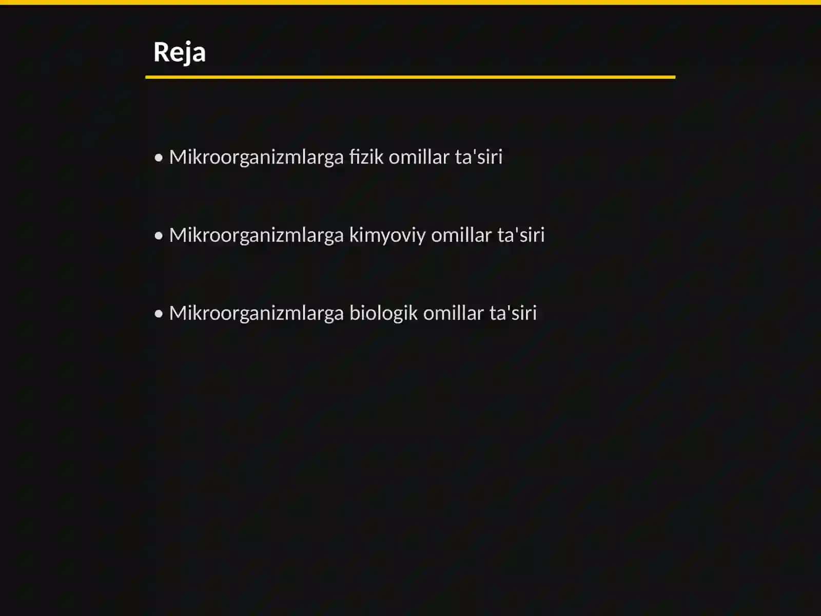 Mikroorganizmlarga tashqi muhit omillar ta‘siri 2