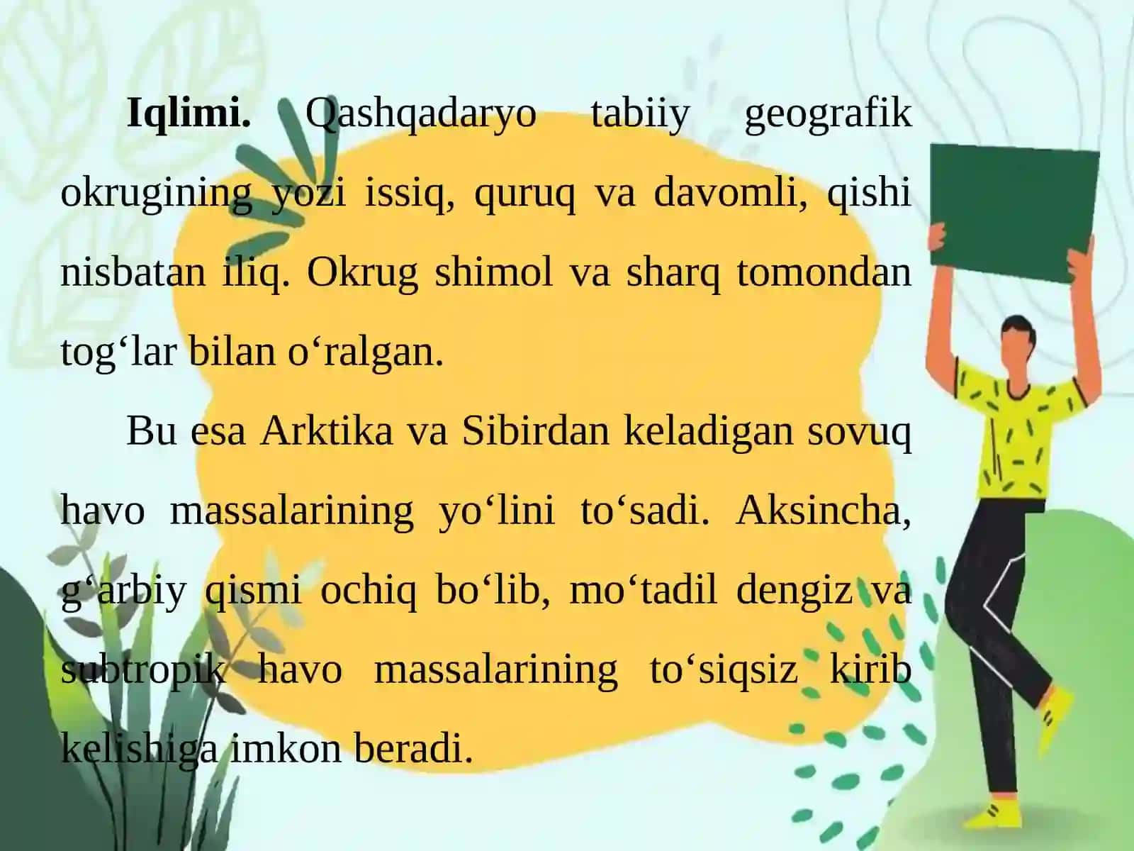 Iqlimi, suvlari, tuproqlari va hayvonot dunyosi Surxandaryo 2