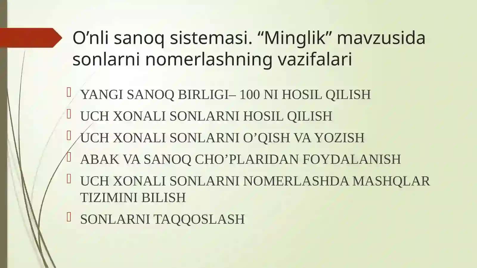 Boshlang‘ich sinflarda ko‘p xonali sonlar ustida nomanfiy butun sonlarni nomerlashga o‘rgatish metodikasi 2