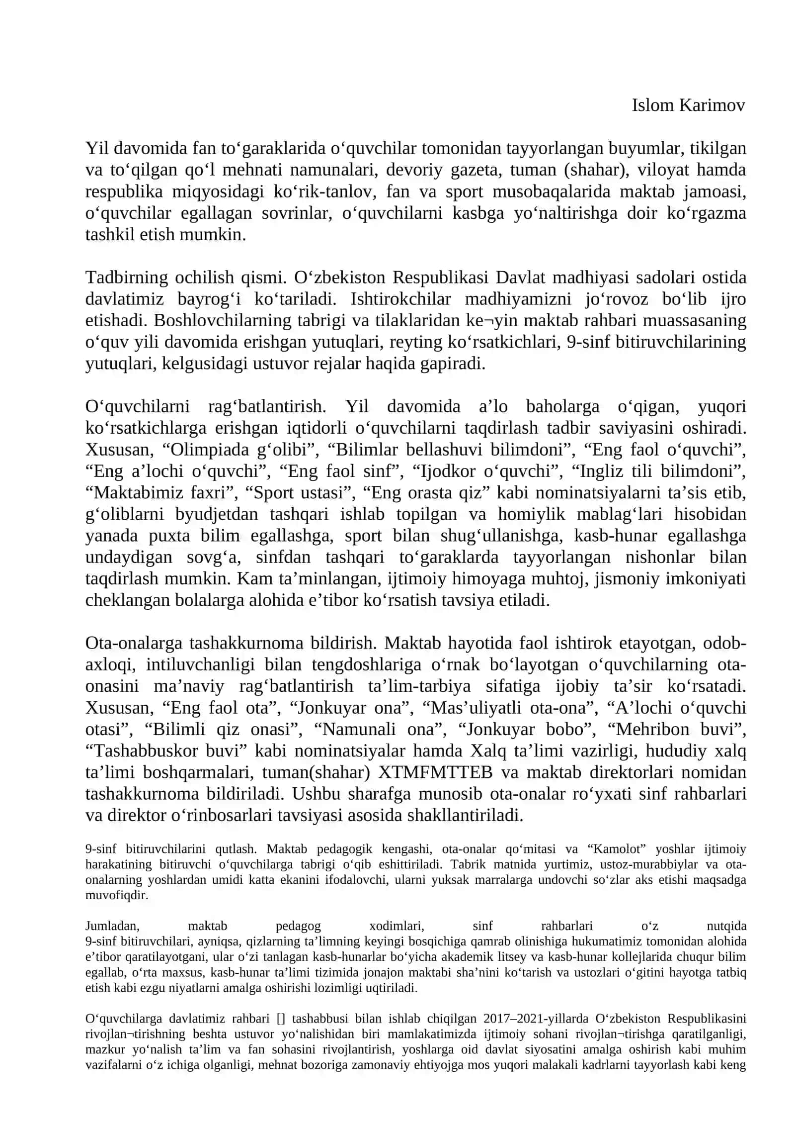 Xayr, maktab - salom, kollej! tadbirlari 2