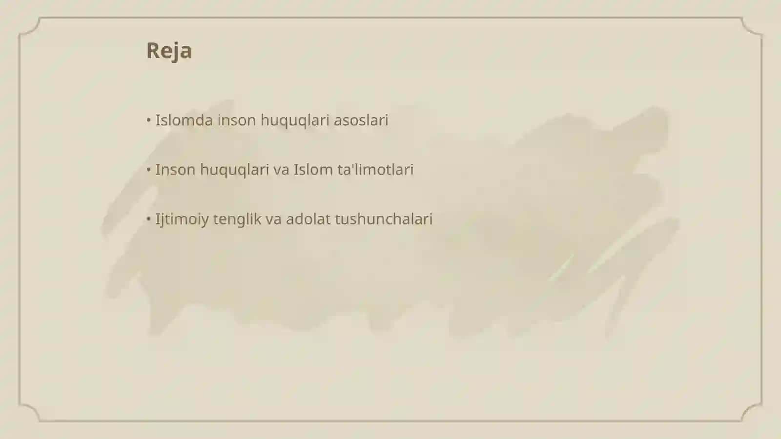 Islomda inson huquqlari himoyasi 2