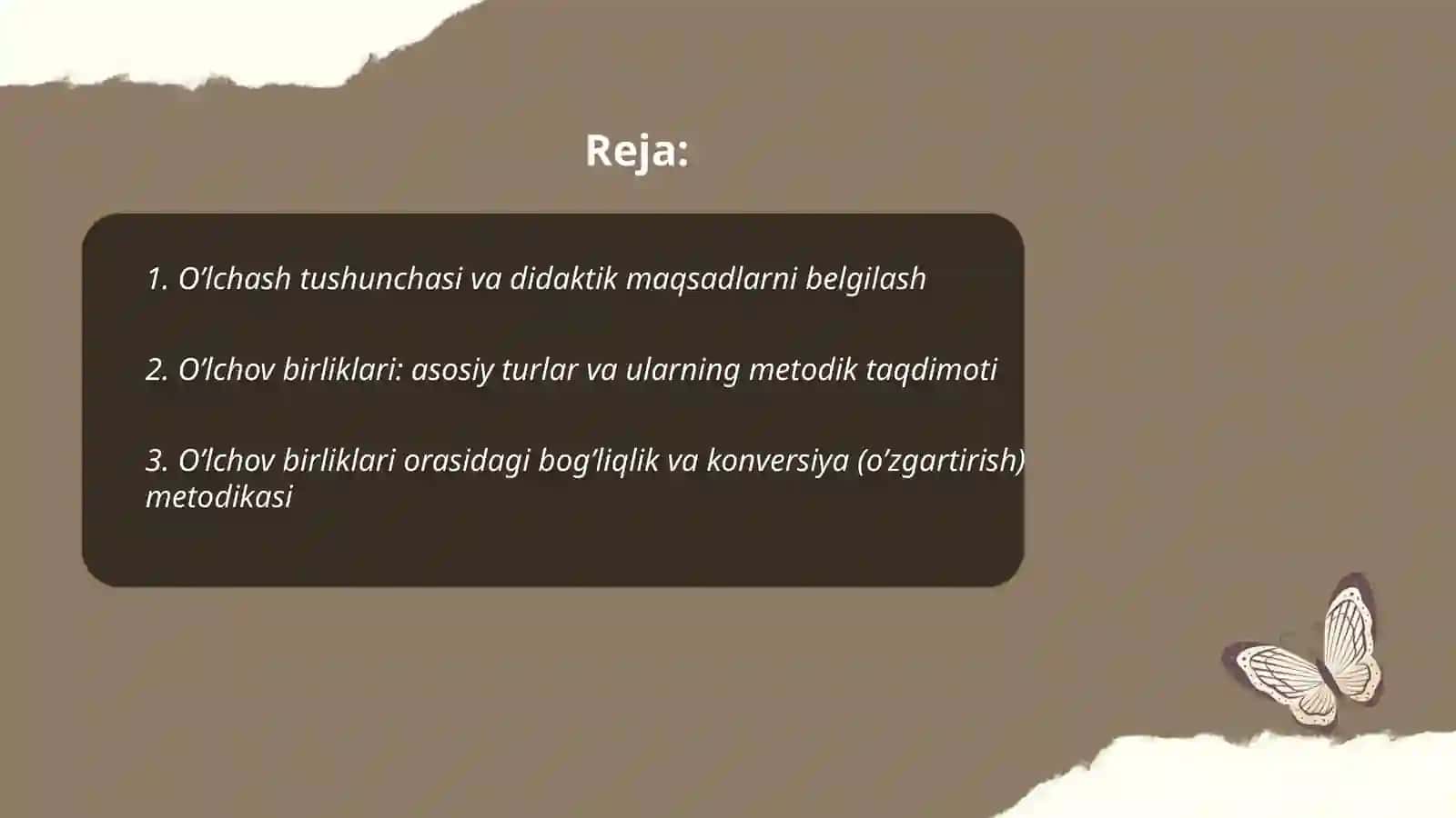 Miqdorlarni o’lchash, o’lchov birliklarining turlari orasidagi bog’liqliklari va ular ustida (ismli sonlar amallar ustida) bajarishga o’rgatish metodikasi 2