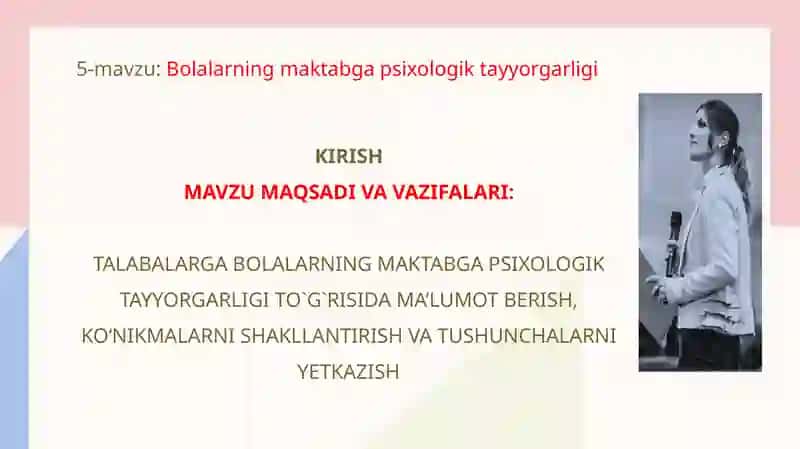 Bolalarning maktabga psixologik tayyorgarligi 2