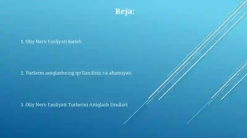 Oliy nerv faoliyati tiplarini aniqlash 2