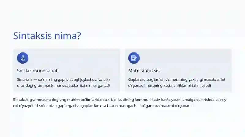Matn Sintaksisining Asosiy Masalalari 2