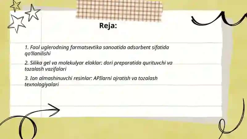Absorberlarning farmatsevtika sanoatida qo'llanilishi 2