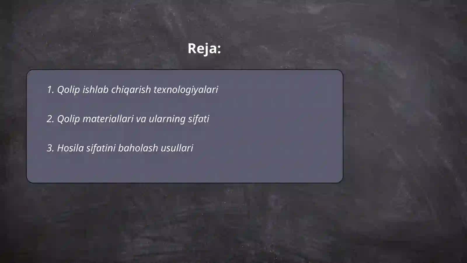 Qolip va hosila munosabati 2