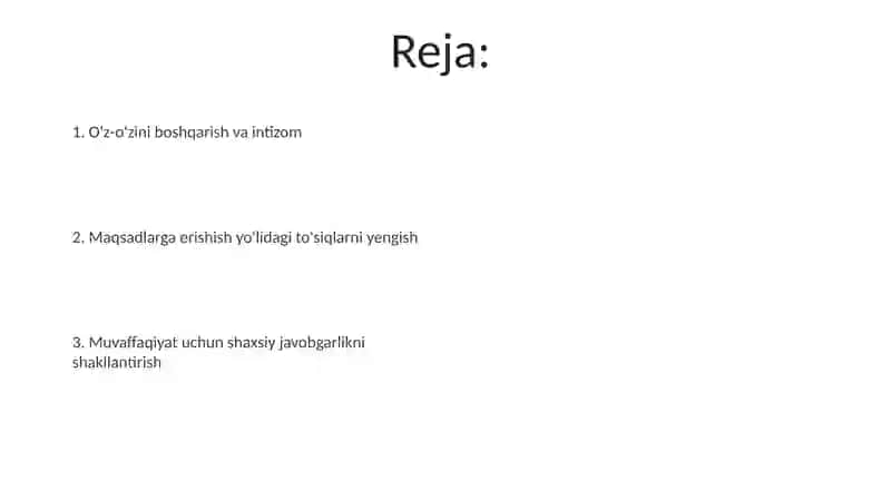 Muvaffaqiyat uchun shaxsiy javobgarlikni shakllantirish 2