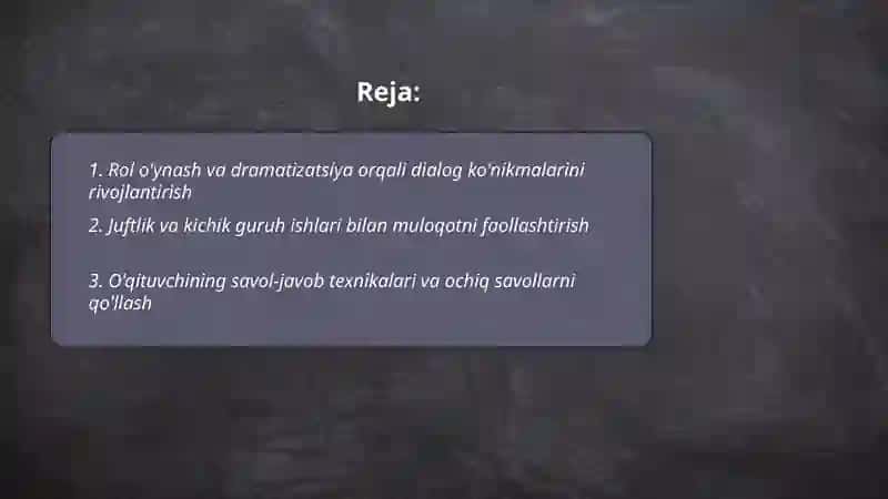 Boshlangʻich sinf darslariga dialog va muloqatni rivojlantirish usullari 2