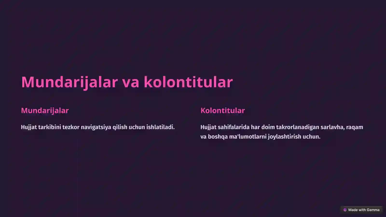 Avtomatlashtirilgan vositalar va shablonlar 2
