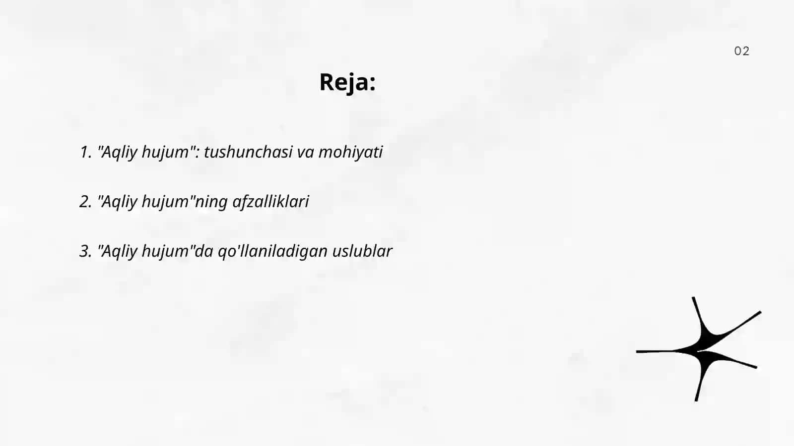 Didaktik jarayon loyihasining interfaol metodlari "Aqliy hujum", "Munozara" 2